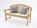 Gartenbank aus Holz 130 x 60 x 90 cm - Natur - 2-Sitzer mit geschwungener Rückenlehne und Armlehnen