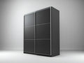 Kleiderschrank mit Schiebetüren 180 x 60 x 220 cm - Schwarz - 2 Türen im modernen geradlinigen Design