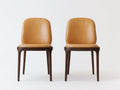 Esszimmerstühle Lederoptik 50x55x86 cm - Cognac-Dunkelbraun - modernes Design mit gepolsterter Rückenlehne